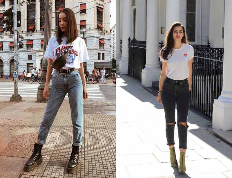 Phối quần jeans, boot cổ lửng